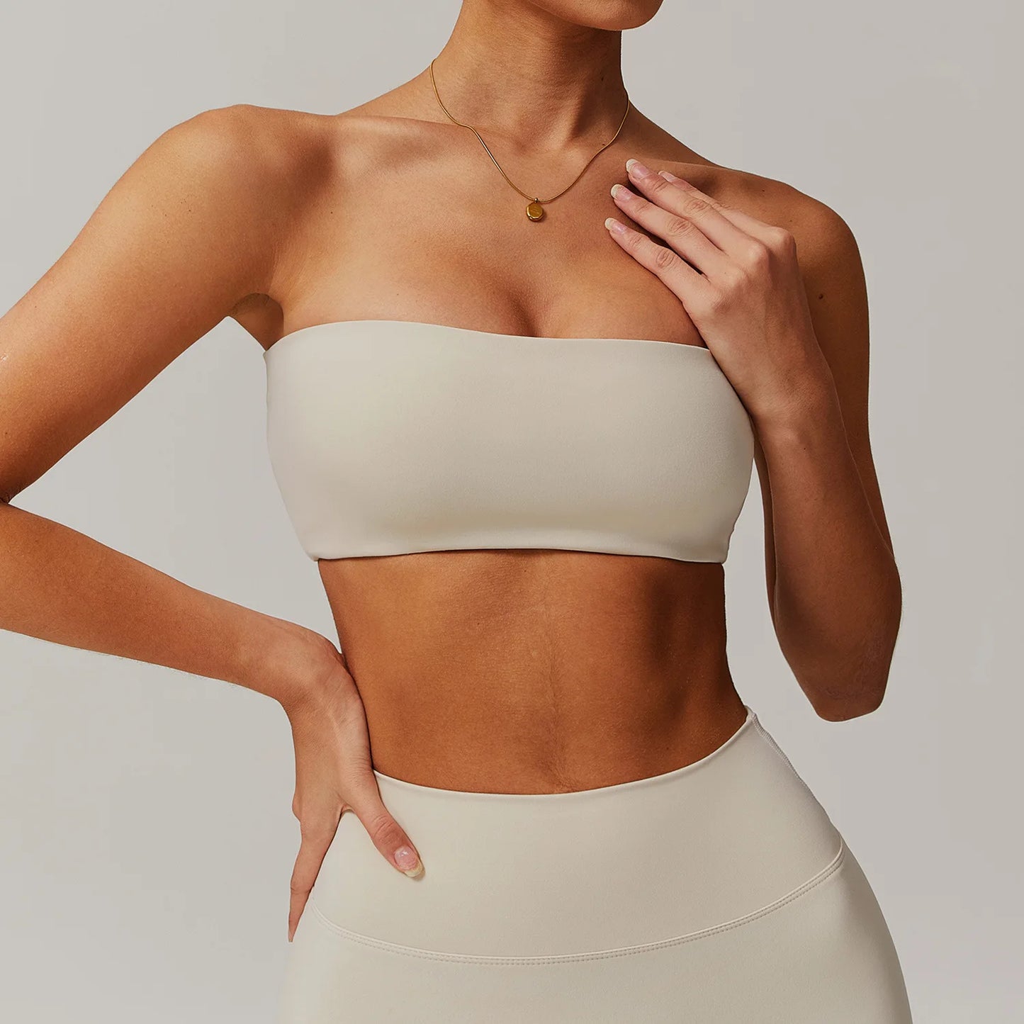New One piece Strapless Sports Bra Sexy Women Yoga Gym Top Quick-Drying Women Tube Top Fitness Chest Wrap Underwear Workout Bra