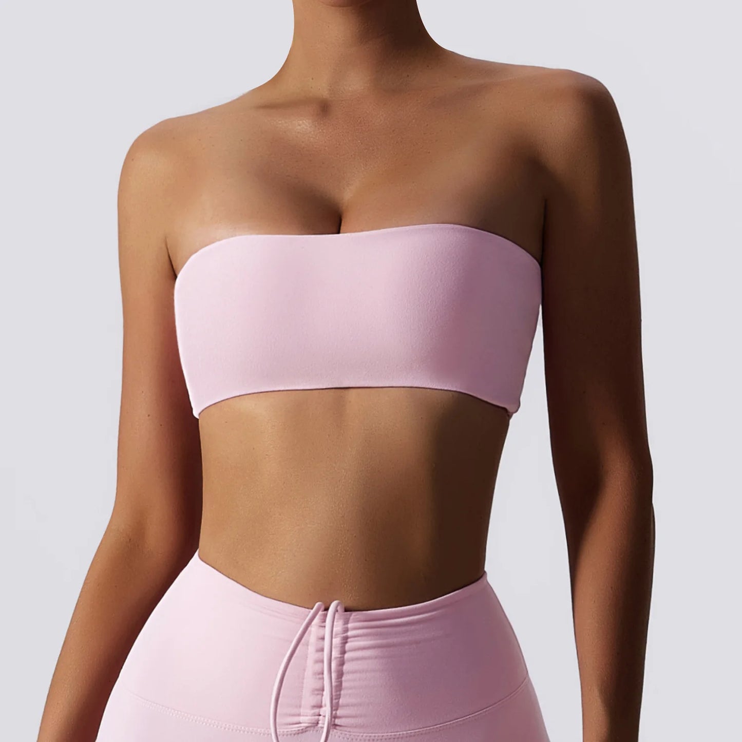 New One piece Strapless Sports Bra Sexy Women Yoga Gym Top Quick-Drying Women Tube Top Fitness Chest Wrap Underwear Workout Bra