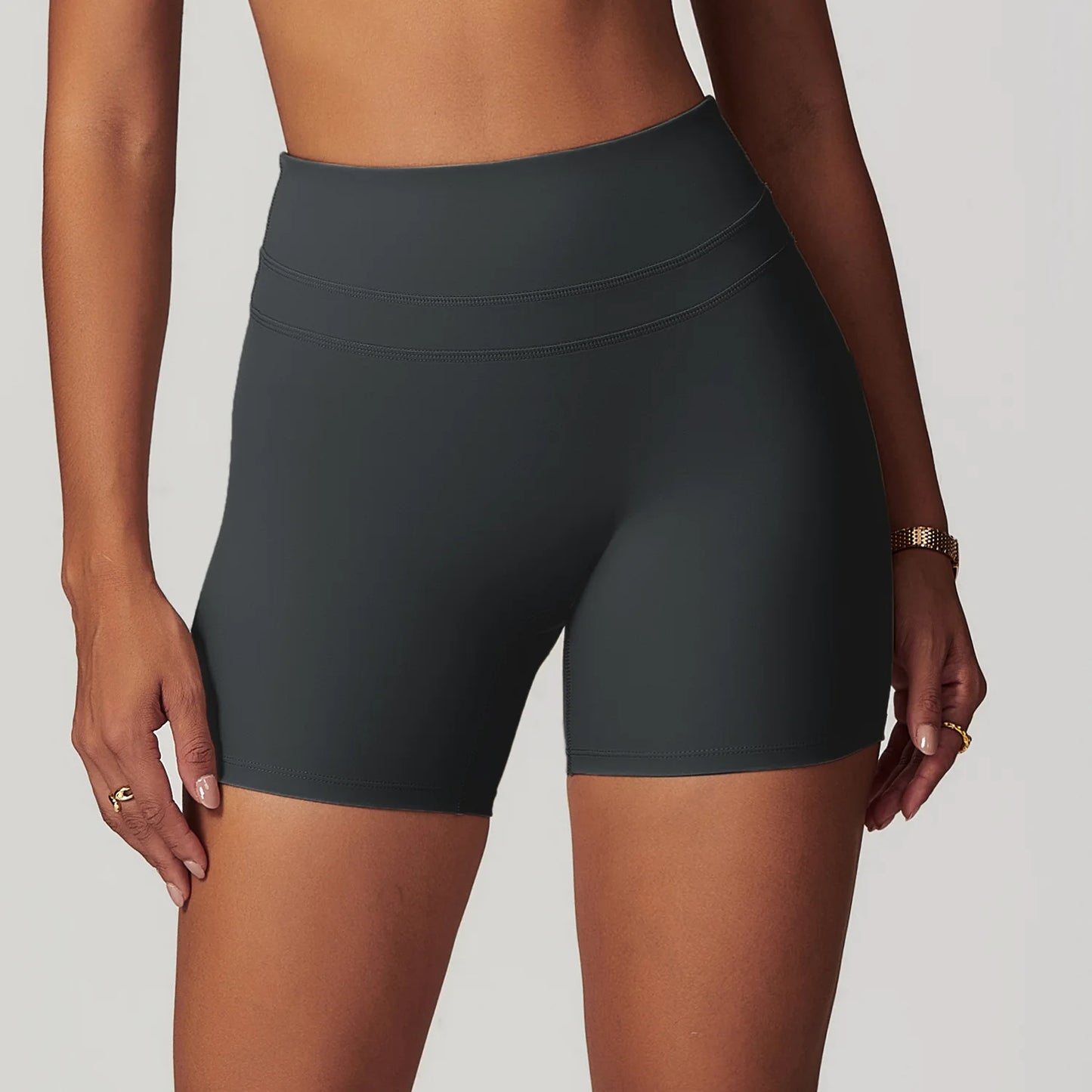 Sexy Solid Color High Waist Women Gym Sport Short Leg Short Soft Comfortable Tight Training yoga Jogging Athletic Sports