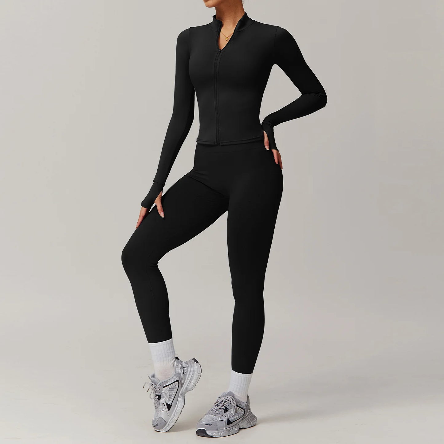 2Pcs Sports Set Women Yoga Gym Set Quick-Drying Jackets Running Tracksuits Sports Shorts Bra Gym Set Women Zipper Athletic Wear