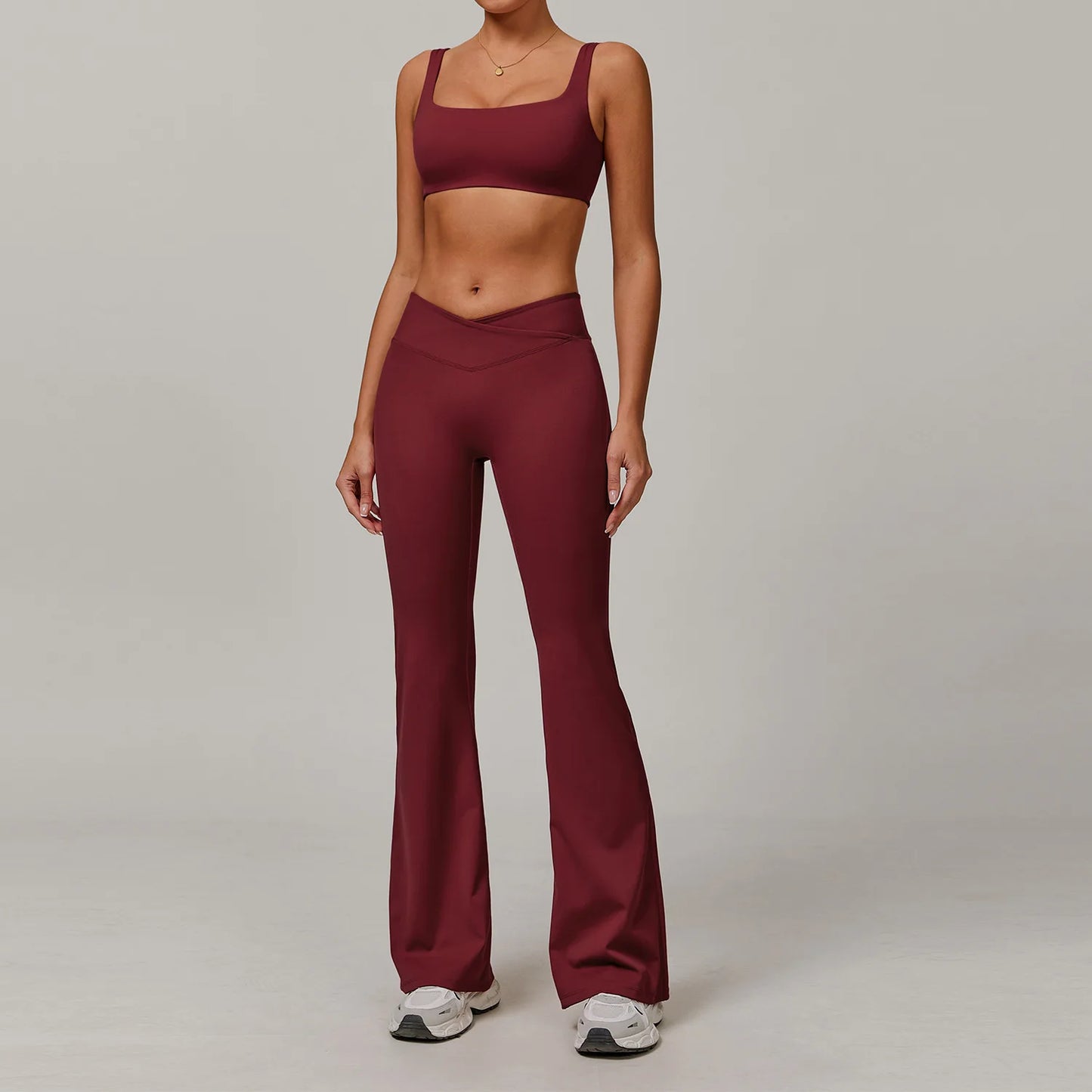 2PCS Yoga Set Gym Women Tracksuit Nude Feeling Workout Set Gym Clothes Push Up Fitness Running Sportwear Sport Bra Leggings Suit
