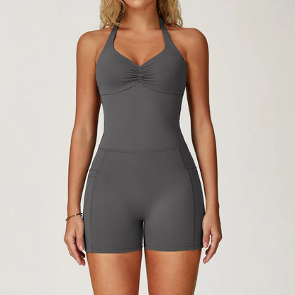 Jumpsuit Yoga Women Bodysuits Gym Set Push Up Workout Fitness Sportswear Yoga Suit Quick Drying Butt-Lifting Onesie Yoga Clothin