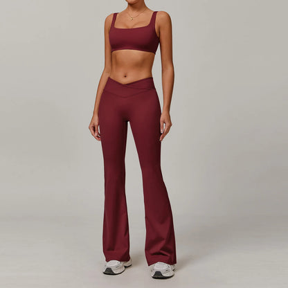 2PCS Yoga Set Gym Women Tracksuit Nude Feeling Workout Set Gym Clothes Push Up Fitness Running Sportwear Sport Bra Leggings Suit