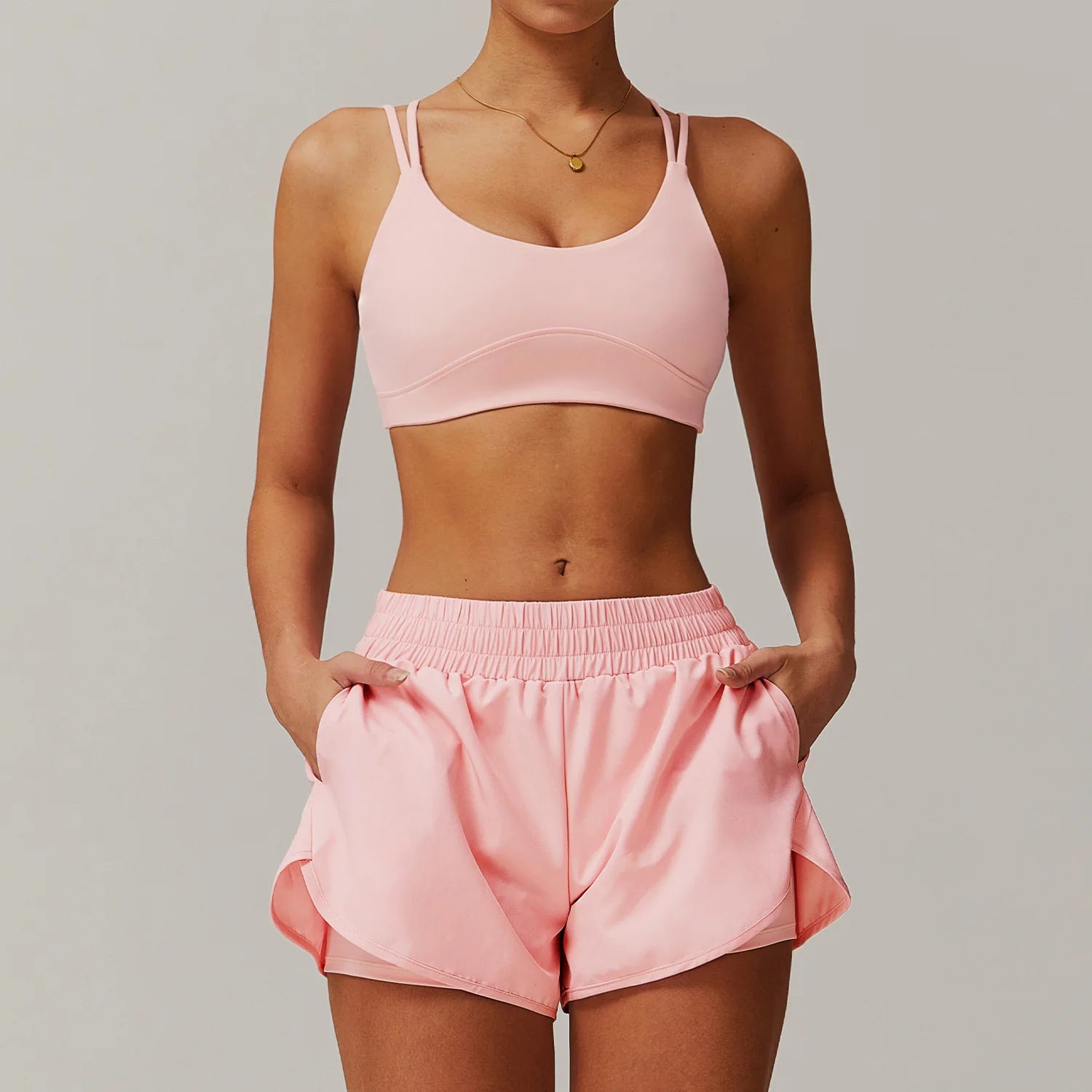 2Pcs Sports Set Women Yoga Gym Set Quick-Drying Jackets Running Tracksuits Sports Shorts Bra Gym Set Women Zipper Athletic Wear